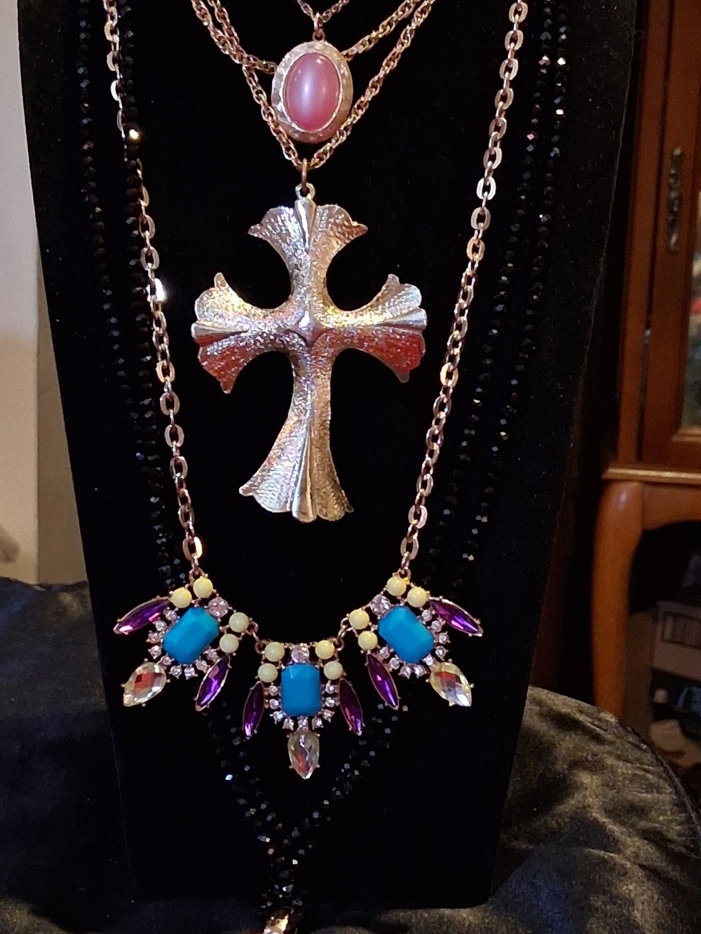 Fashion Jewelry Bundle 4 Statement Necklaces Bohemian Gothic Reseller Lot